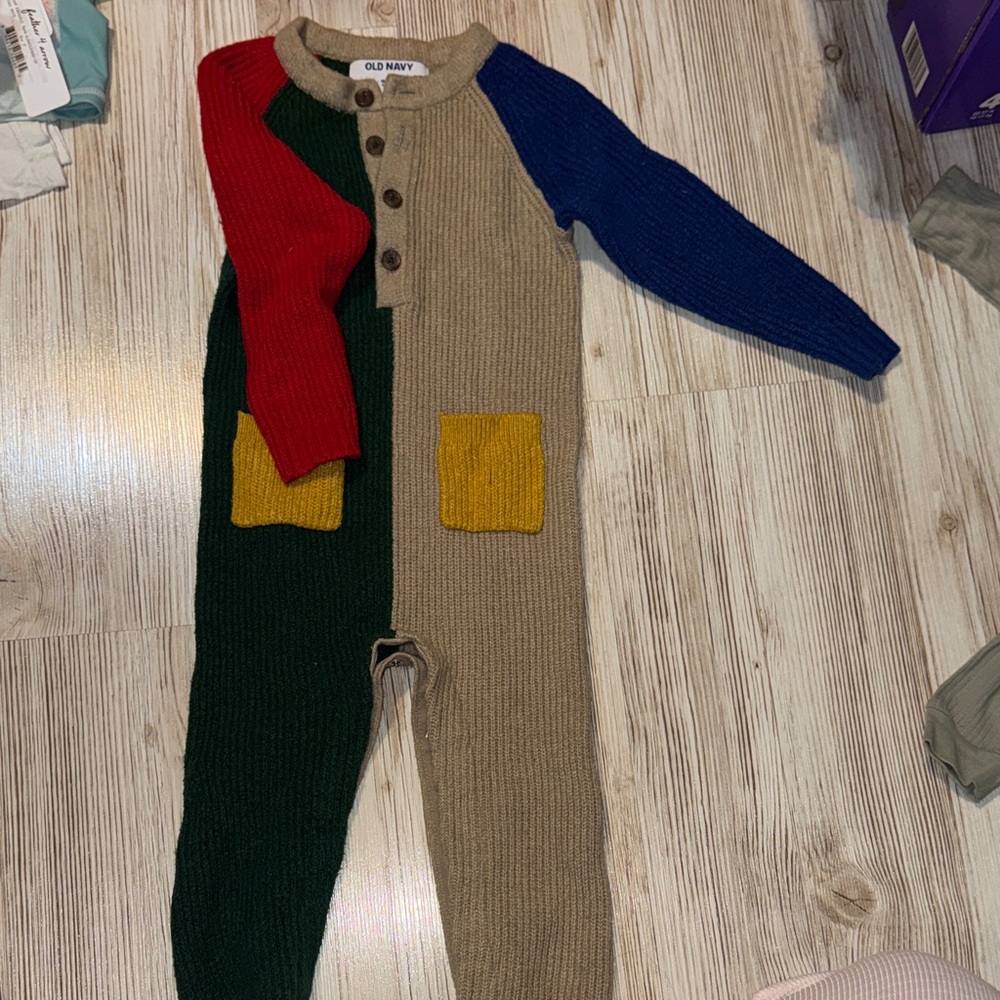 Old Navy Multicolor Knit Jumpsuit - Picture 2 of 4